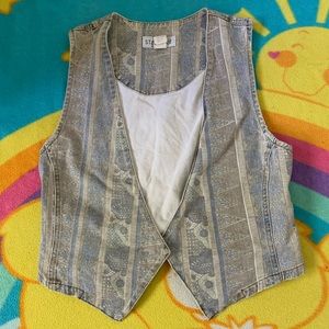 Vintage Stampede Denim Vest